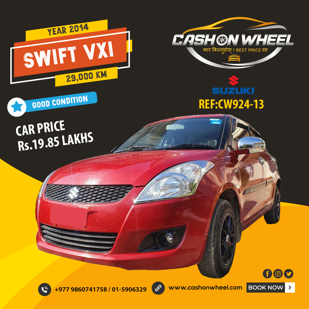 Suzuki Swift VXI (Maruti Suzuki - Swift - 2014) for Sale :: Cash on Wheel